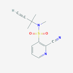 2-Cyano-N-methyl-N-(2-methylbut-3-YN-2-YL)pyridine-3-sulfonamide