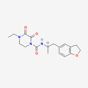 molecular formula C18H23N3O4 B2463383 N-(1-(2,3-dihydrobenzofuran-5-yl)propan-2-yl)-4-ethyl-2,3-dioxopiperazine-1-carboxamide CAS No. 2034350-21-3