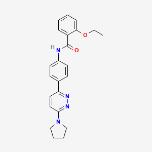molecular formula C23H24N4O2 B2463391 2-ethoxy-N-(4-(6-(pyrrolidin-1-yl)pyridazin-3-yl)phenyl)benzamide CAS No. 941983-22-8