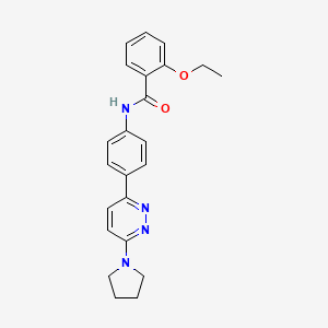 2-ethoxy-N-(4-(6-(pyrrolidin-1-yl)pyridazin-3-yl)phenyl)benzamide