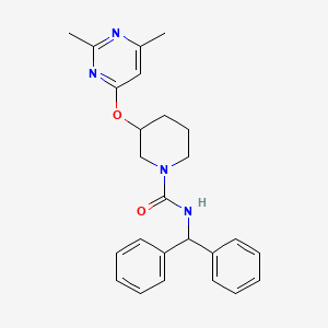 molecular formula C25H28N4O2 B2463414 N-benzhydryl-3-((2,6-dimethylpyrimidin-4-yl)oxy)piperidine-1-carboxamide CAS No. 2034500-47-3