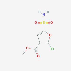 molecular formula C6H6ClNO5S B2463419 Methyl 2-chloro-5-sulfamoylfuran-3-carboxylate CAS No. 2138398-29-3
