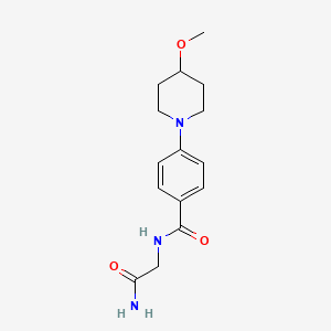molecular formula C15H21N3O3 B2463421 N-(2-amino-2-oxoethyl)-4-(4-methoxypiperidin-1-yl)benzamide CAS No. 2034522-08-0