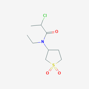 molecular formula C9H16ClNO3S B2463432 2-chloro-N-(1,1-dioxidotetrahydrothien-3-yl)-N-ethylpropanamide CAS No. 879319-18-3