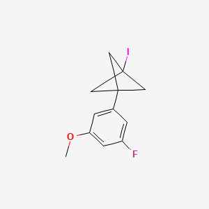molecular formula C12H12FIO B2463443 1-(3-Fluoro-5-methoxyphenyl)-3-iodobicyclo[1.1.1]pentane CAS No. 2287287-52-7