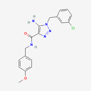 5-amino-1-(3-chlorobenzyl)-N-(4-methoxybenzyl)-1H-1,2,3-triazole-4-carboxamide