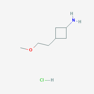 3-(2-Methoxyethyl)cyclobutan-1-amine;hydrochloride