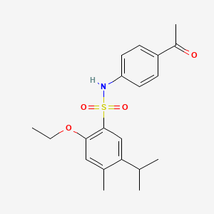 B2463467 N-(4-acetylphenyl)-2-ethoxy-4-methyl-5-(propan-2-yl)benzene-1-sulfonamide CAS No. 2361873-76-7