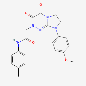 molecular formula C21H21N5O4 B2463489 2-(8-(4-methoxyphenyl)-3,4-dioxo-3,4,7,8-tetrahydroimidazo[2,1-c][1,2,4]triazin-2(6H)-yl)-N-(p-tolyl)acetamide CAS No. 941995-75-1