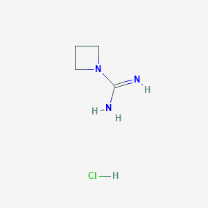 molecular formula C4H10ClN3 B2463551 Azetidine-1-carboximidamide hydrochloride CAS No. 1909324-78-2