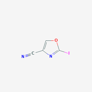 molecular formula C4HIN2O B2463583 2-Iodooxazole-4-carbonitrile CAS No. 1379369-69-3