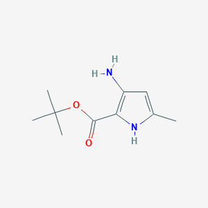 molecular formula C10H16N2O2 B2463585 Tert-butyl 3-amino-5-methyl-1H-pyrrole-2-carboxylate CAS No. 2248394-82-1