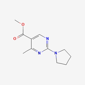 B2463662 Methyl 4-methyl-2-(pyrrolidin-1-yl)pyrimidine-5-carboxylate CAS No. 924862-97-5