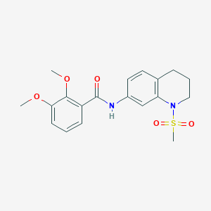 molecular formula C19H22N2O5S B2463667 N-(1-methanesulfonyl-1,2,3,4-tetrahydroquinolin-7-yl)-2,3-dimethoxybenzamide CAS No. 946298-74-4