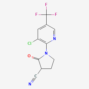 1-[3-Chloro-5-(trifluoromethyl)pyridin-2-yl]-2-oxopyrrolidine-3-carbonitrile