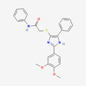 2-((2-(3,4-dimethoxyphenyl)-5-phenyl-1H-imidazol-4-yl)thio)-N-phenylacetamide