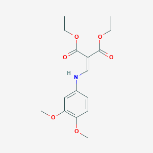 B2463711 Diethyl 2-[(3,4-dimethoxyanilino)methylidene]propanedioate CAS No. 26717-39-5