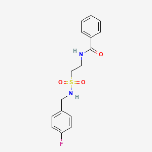 molecular formula C16H17FN2O3S B2463717 N-(2-(N-(4-fluorobenzyl)sulfamoyl)ethyl)benzamide CAS No. 899758-83-9