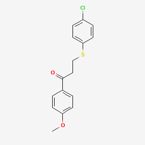 B2463744 3-(4-Chlorophenyl)sulfanyl-1-(4-methoxyphenyl)propan-1-one CAS No. 882748-88-1