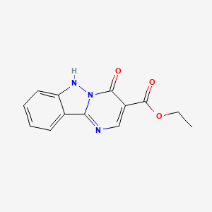 molecular formula C13H11N3O3 B2463745 Ethyl 4-oxo-4,6-dihydropyrimido[1,2-b]indazole-3-carboxylate CAS No. 182684-11-3
