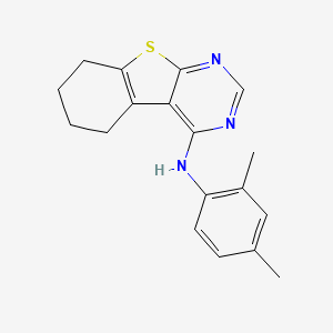molecular formula C18H19N3S B2463793 N-(2,4-dimethylphenyl)-8-thia-4,6-diazatricyclo[7.4.0.0^{2,7}]trideca-1(9),2(7),3,5-tetraen-3-amine CAS No. 306280-97-7