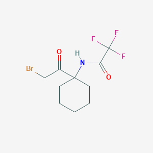molecular formula C10H13BrF3NO2 B2463799 N-[1-(2-bromoacetyl)cyclohexyl]-2,2,2-trifluoroacetamide CAS No. 1864064-87-8