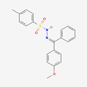 molecular formula C21H20N2O3S B2463849 N'-[(4-Methoxyphenyl)(phenyl)methylidene]-4-methylbenzene-1-sulfonohydrazide CAS No. 32117-53-6