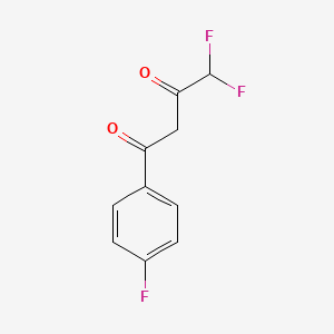 molecular formula C10H7F3O2 B2463871 4,4-Difluoro-1-(4-fluorophenyl)butane-1,3-dione CAS No. 371967-21-4