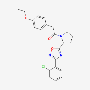 3-(2-Chlorophenyl)-5-{1-[(4-ethoxyphenyl)acetyl]pyrrolidin-2-yl}-1,2,4-oxadiazole