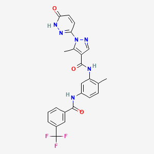5-Methyl-N-[2-methyl-5-[[3-(trifluoromethyl)benzoyl]amino]phenyl]-1-(6-oxo-1H-pyridazin-3-yl)pyrazole-4-carboxamide