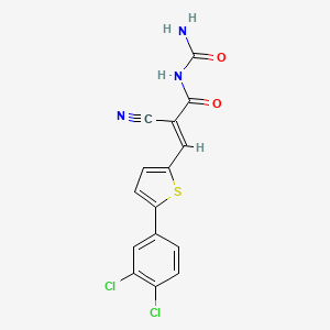 (E)-N-carbamoyl-2-cyano-3-[5-(3,4-dichlorophenyl)thiophen-2-yl]prop-2-enamide