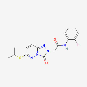 N-(2-fluorophenyl)-2-(6-(isopropylthio)-3-oxo-[1,2,4]triazolo[4,3-b]pyridazin-2(3H)-yl)acetamide