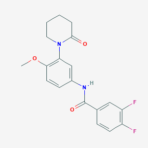 3,4-difluoro-N-(4-methoxy-3-(2-oxopiperidin-1-yl)phenyl)benzamide