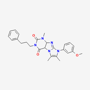 8-(3-methoxyphenyl)-1,6,7-trimethyl-3-(3-phenylpropyl)-1H,2H,3H,4H,8H-imidazo[1,2-g]purine-2,4-dione
