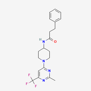 N-{1-[2-methyl-6-(trifluoromethyl)pyrimidin-4-yl]piperidin-4-yl}-3-phenylpropanamide