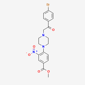 Methyl 4-{4-[2-(4-bromophenyl)-2-oxoethyl]piperazino}-3-nitrobenzenecarboxylate