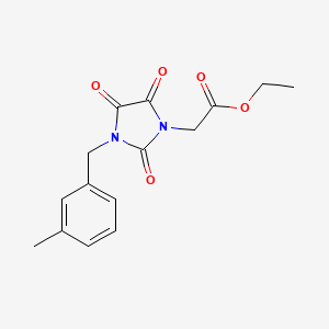 Ethyl 2-[3-(3-methylbenzyl)-2,4,5-trioxo-1-imidazolidinyl]acetate
