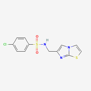 4-chloro-N-(imidazo[2,1-b][1,3]thiazol-6-ylmethyl)benzenesulfonamide