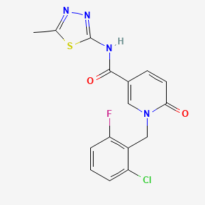 1-(2-chloro-6-fluorobenzyl)-N-(5-methyl-1,3,4-thiadiazol-2-yl)-6-oxo-1,6-dihydropyridine-3-carboxamide