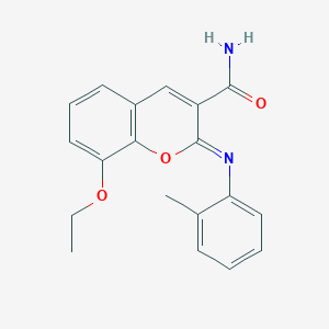 (Z)-8-ethoxy-2-(o-tolylimino)-2H-chromene-3-carboxamide