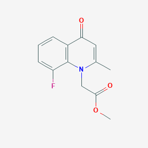 molecular formula C13H12FNO3 B2463936 methyl 2-(8-fluoro-2-methyl-4-oxoquinolin-1(4H)-yl)acetate CAS No. 1146935-29-6