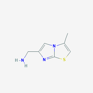 molecular formula C7H13Cl2N3OS B2463960 (3-Methylimidazo[2,1-b]thiazol-6-yl)methanamine CAS No. 887405-23-4