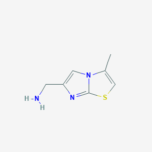 B2463960 (3-Methylimidazo[2,1-b]thiazol-6-yl)methanamine CAS No. 887405-23-4
