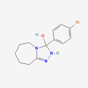 B2463963 3-(4-bromophenyl)-3,5,6,7,8,9-hexahydro-2H-[1,2,4]triazolo[4,3-a]azepin-3-ol CAS No. 306290-80-2