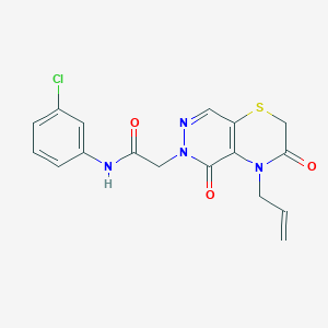 molecular formula C17H15ClN4O3S B2463977 N-(3-chlorophenyl)-2-[3,5-dioxo-4-(prop-2-en-1-yl)-2H,3H,4H,5H,6H-pyridazino[4,5-b][1,4]thiazin-6-yl]acetamide CAS No. 1251692-51-9