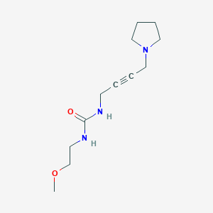 molecular formula C12H21N3O2 B2463978 1-(2-Methoxyethyl)-3-(4-(pyrrolidin-1-yl)but-2-yn-1-yl)urea CAS No. 1396801-77-6