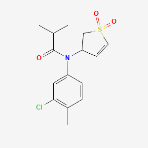 N-(3-chloro-4-methylphenyl)-N-(1,1-dioxido-2,3-dihydrothiophen-3-yl)isobutyramide