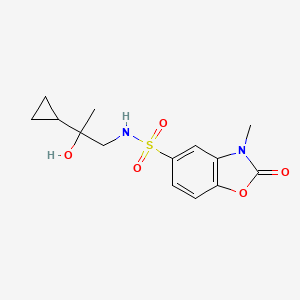 molecular formula C14H18N2O5S B2463980 N-(2-cyclopropyl-2-hydroxypropyl)-3-methyl-2-oxo-2,3-dihydro-1,3-benzoxazole-5-sulfonamide CAS No. 1448035-81-1