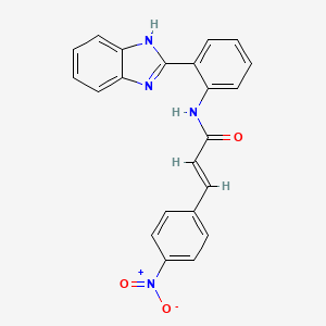 (E)-N-(2-(1H-benzo[d]imidazol-2-yl)phenyl)-3-(4-nitrophenyl)acrylamide