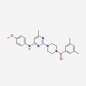 2-[4-(3,5-dimethylbenzoyl)piperazin-1-yl]-N-(4-methoxyphenyl)-6-methylpyrimidin-4-amine